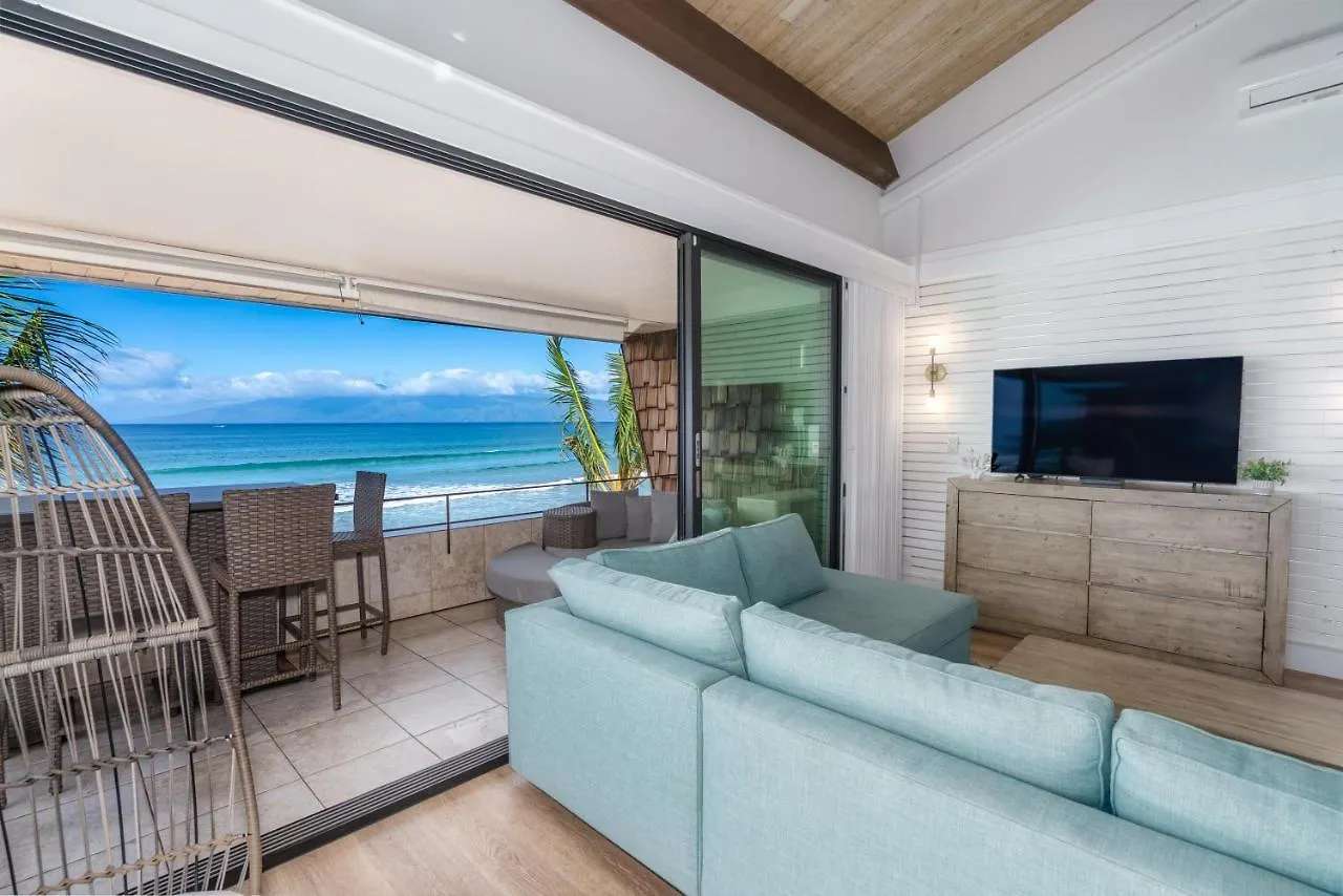 Direct Oceanfront Penthouse Villa Kahana