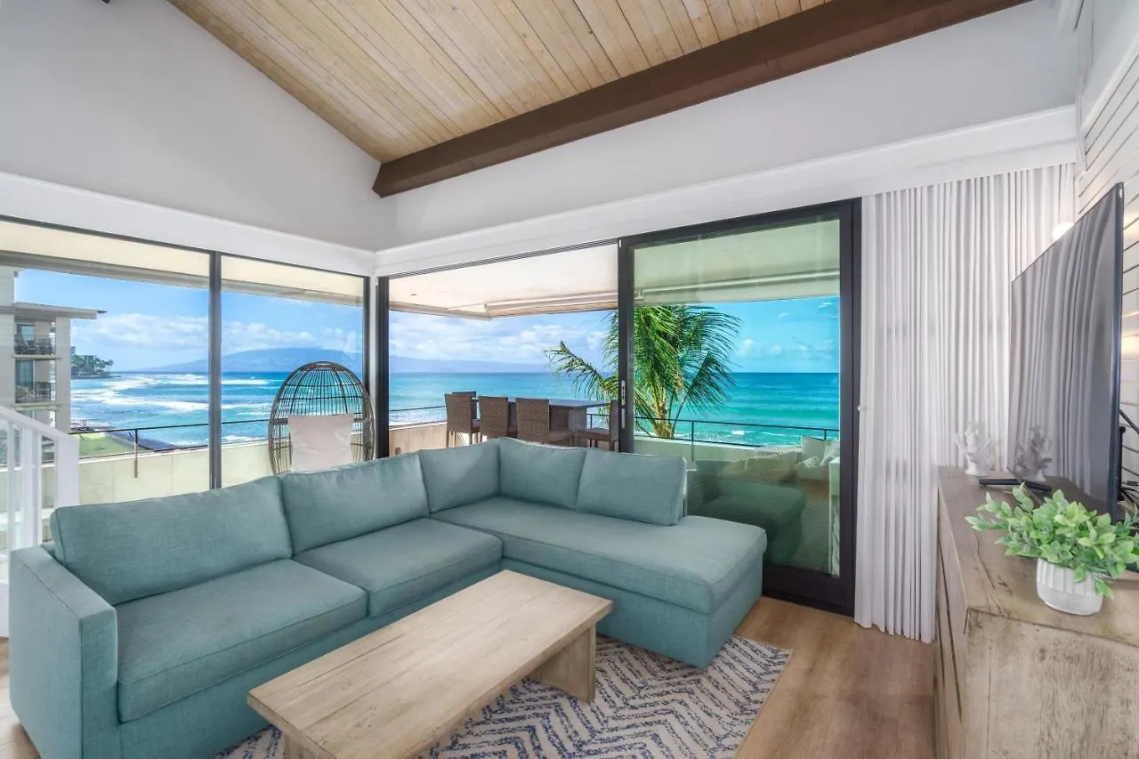 Direct Oceanfront Penthouse Villa Kahana