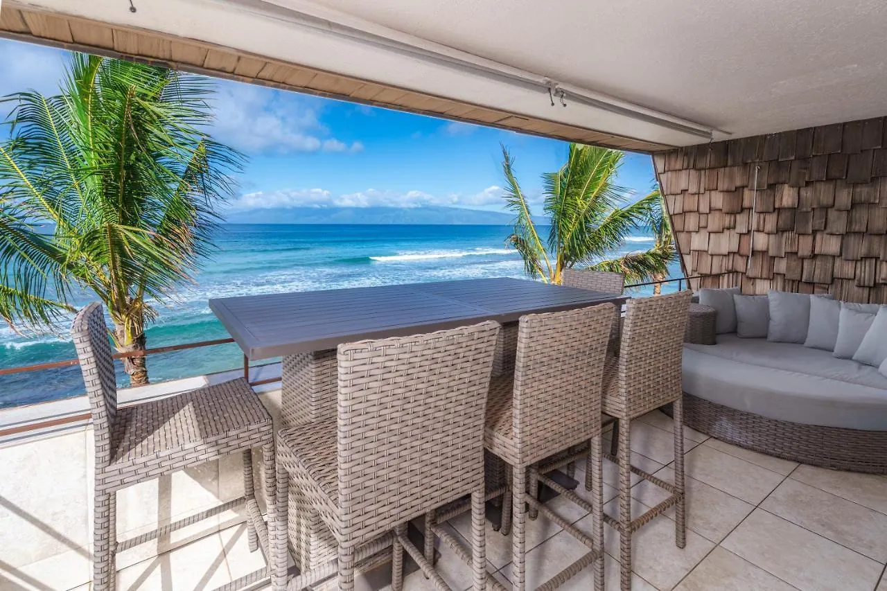 Kahana Direct Oceanfront Penthouse 빌라