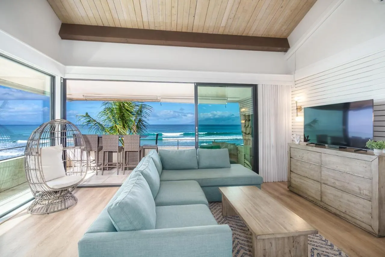 Kahana Direct Oceanfront Penthouse 빌라
